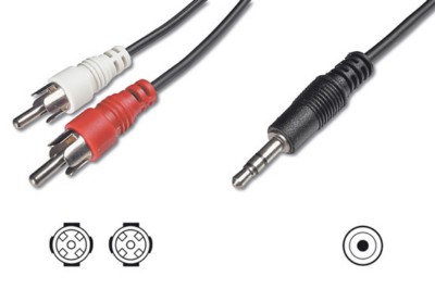 CAVO STEREO 1 CONN 3.5MM / 2 CONN RCA 2 MT (LP243)