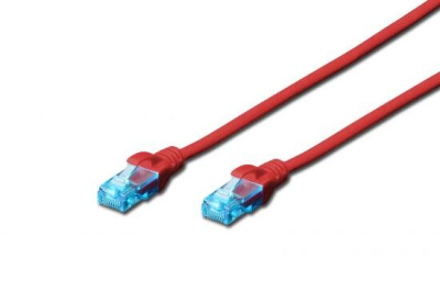 CAVO DI RETE DRITTO NON SCHERMATO CAT.5E 2 MT COLORE ROSSO
