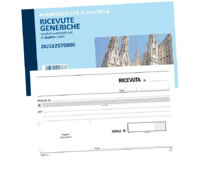 BLOCCO RICEVUTE GENERICHE 10X16,8 - 5 PEZZI
