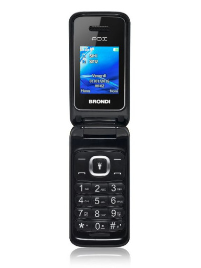 CELLULARE FOX DUAL SIM APERTURA A CONCHIGLIA - NERO
