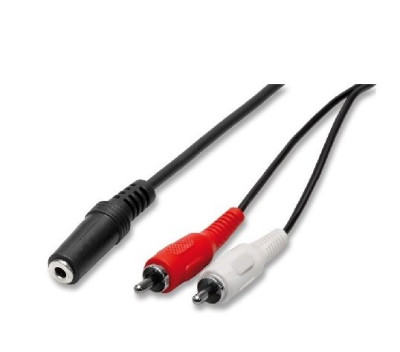 ADATTATORE CAVO AUDIO 3.5MM A 2X RCA - 2MT (2/00)