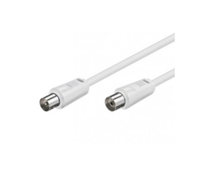 PROLUNGA CAVO ANTENNA TV 9/18W - CAVO COASSIALE 2MT IEC 9.5MM - BIANCO