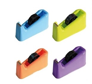 DISPENSER DA BANCO PER NASTRI ADESIVI 33/66 MT - COLORI FLUO ASSORTITI