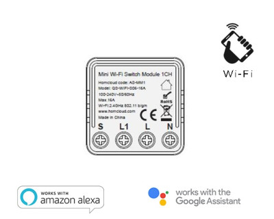 MODULO INTERRUTTORE MINI 1 CANALE WIFI (AS-MM1)