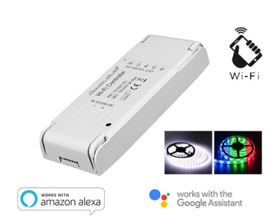 CONTROLLER STRISCE LED WIFI 12-24V RGB + WHITE (AS-SL1)