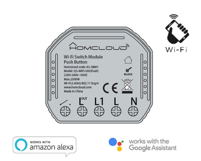 MODULO PULSANTE INTELLIGENTE WI-FI DA INCASSO (AS-SBM1)