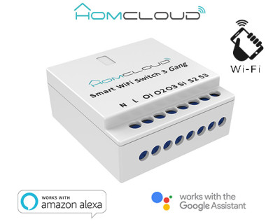 SWITCH INTERRUTTORE AS-SM3 SMART - SWITCH WIFI INTELLIGENTE 3 CANALI - DA INCASSO