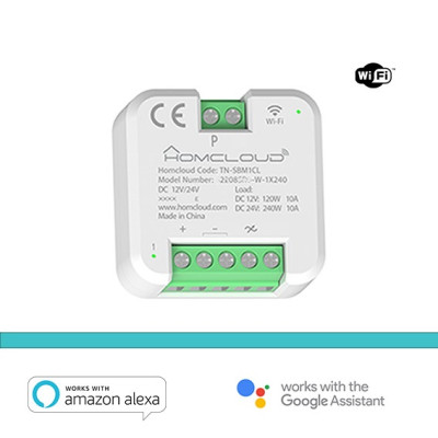 MODULO PULSANTE RELE' WI-FI 12/24V - 1 CANALE DA INCASSO (TN-SBM1CL)