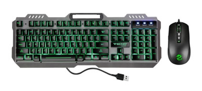 KIT TASTIERA E MOUSE TC-BG2006 GAMING USB NERO