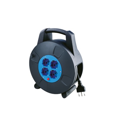 AVVOLGICAVO 4 POSTI BIPASSO/SCHUKO 10METRI CON PROTEZ. TERMICA (PEA4-10-BK)