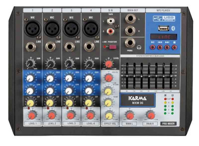 MIXER MXM 06 MICROFONICO 6 CANALI PER DJ