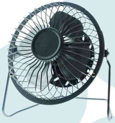 VENTILATORE MINI DA TAVOLO 10CM 4 PALE (VE10USB) COLORI ASSORTITI
