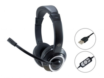CUFFIE MICROFONO POLONA01B STEREO USB