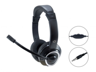 CUFFIE MICROFONO POLONA02B STEREO 3.5MM