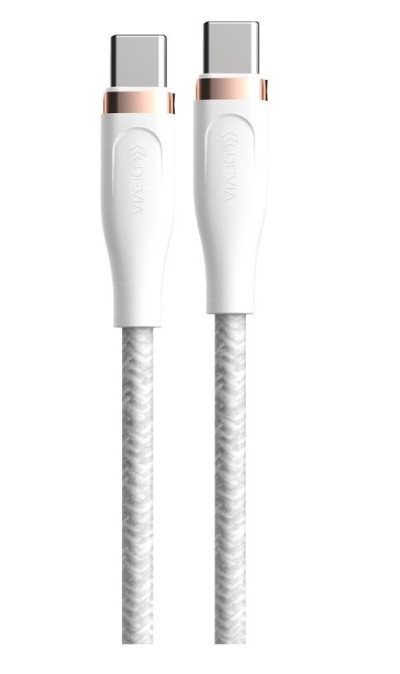 CAVO INTRECCIATO DA TYPE-C A TYPE-C PD 60W 1.5MT BIANCO (DECCC647W)