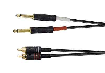 CAVO AUDIO 2X JACK 6.3 MONO / 2XRCA M (RDM C83)