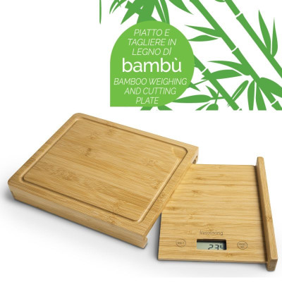 BILANCIA DA CUCINA DIGITALE 2 IN 1 IN BAMBU (INN-137)