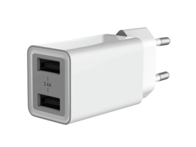 CARICA BATTERIE USB 2 PORTE 12W (ALTHEA06W)