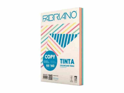 CARTA A4 COLORATA MULTICOLOR 160 GRAMMI COLORI TENUI (100 FOGLI)