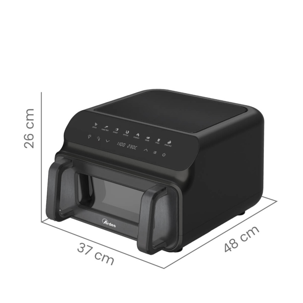 FRIGGITRICE AD ARIA E GRILL FRIGGISANA 10 LT (ARFRYA09GP) NERO - immagine 2