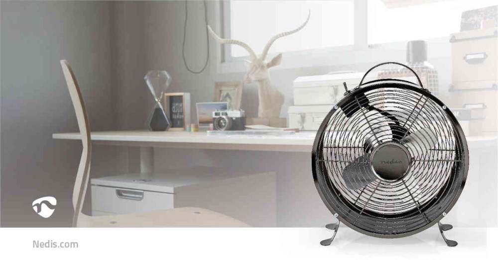 VENTILATORE DA TAVOLO FNCL10GM20 - 25CM - GRIGIO CANNA DI FUCILE - immagine 2