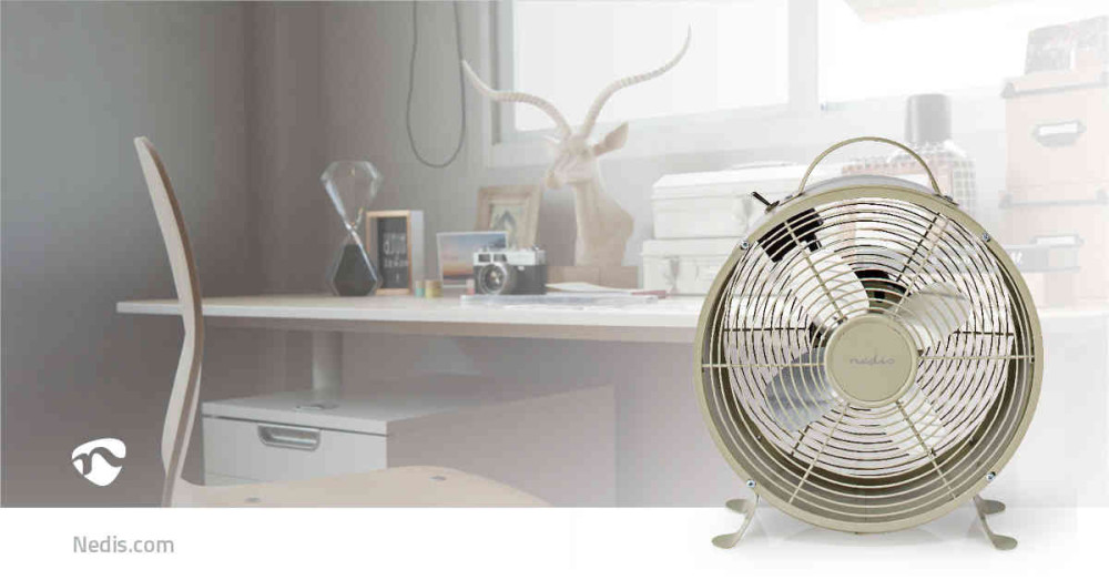 VENTILATORE DA TAVOLO FNCL10GY20 - 25CM - GRIGIO - immagine 2