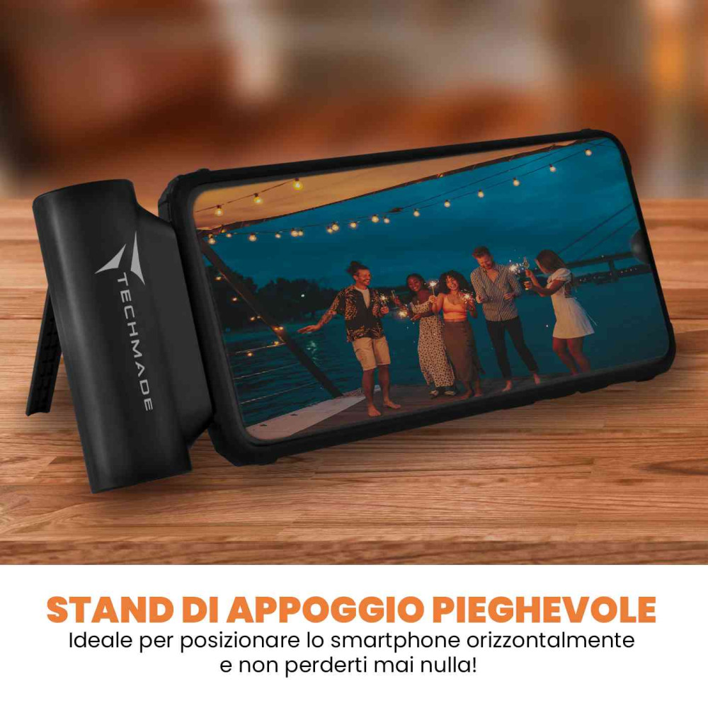 POWER BANK 4500 MAH CONNESSIONE TYPE-C CON STAND (TM-PBWEAR) - immagine 2