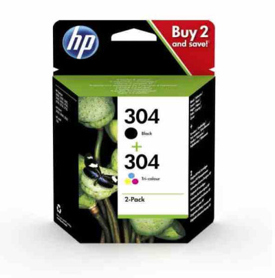 CARTUCCIA ORIGINALE 3JB05AE N.304 KIT NERO + COLORE